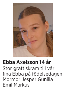 Ebba Axelsson 14 år