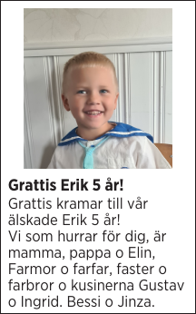 Grattis Erik 5 år!