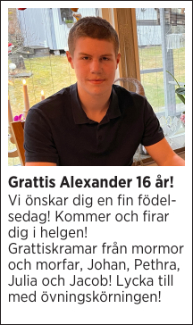 Grattis Alexander 16 år! 