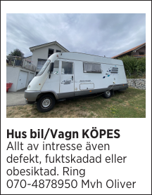 Hus bil/Vagn KÖPES