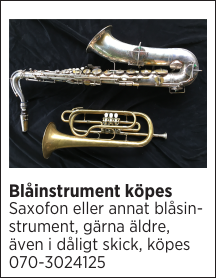 Blåinstrument köpes