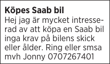 Köpes Saab bil 