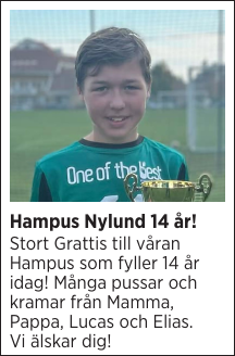 Hampus Nylund 14 år!