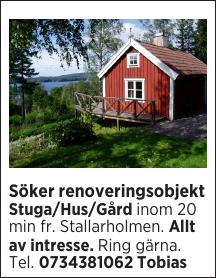 Söker renoveringsobjekt