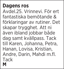 Dagens ros 