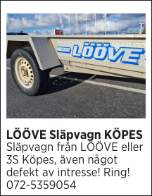 LÖÖVE Släpvagn KÖPES