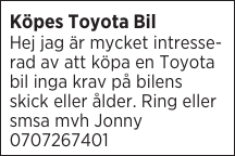 Köpes Toyota Bil 