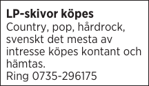 LP-skivor köpes