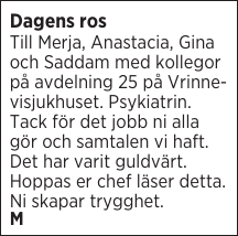 Dagens ros