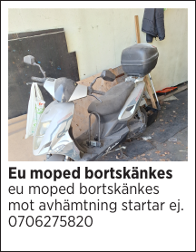 Eu moped bortskänkes 