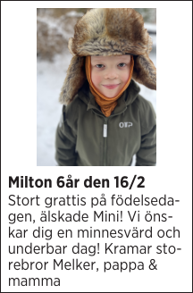 Milton 6år den 16/2