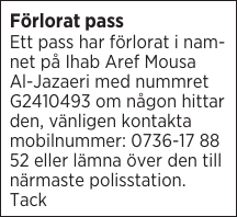 Förlorat pass