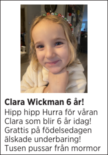 Clara Wickman 6 år!