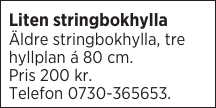 Liten stringbokhylla