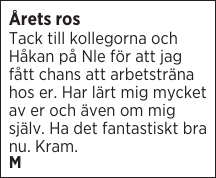 Årets ros