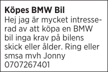 Köpes BMW Bil 