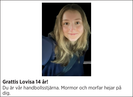 Grattis Lovisa 14 år!