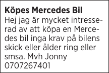 Köpes Mercedes Bil 