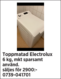 Toppmatad Electrolux 