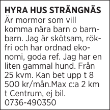 HYRA HUS STRÄNGNÄS