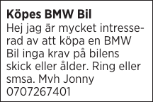 Köpes BMW Bil 