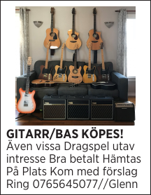 GITARR/BAS KÖPES!