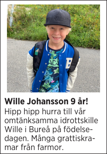 Wille Johansson 9 år!