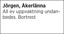 Jörgen, Åkerlänna 