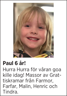 Paul 6 år!