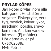 PRYLAR KÖPES