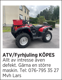 ATV/Fyrhjuling KÖPES