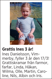 Grattis Ines 3 år!